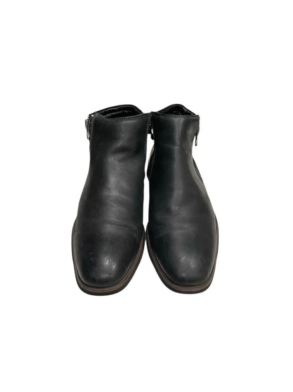 Steve Madden P-Kingpin Men’s Black Leather Zipper Casual Dress Boots SZ 11